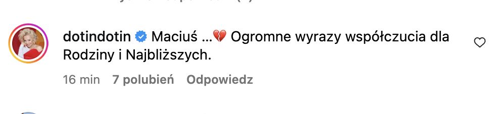 Dorota Szelągowska złożyła kondolencje rodzinie