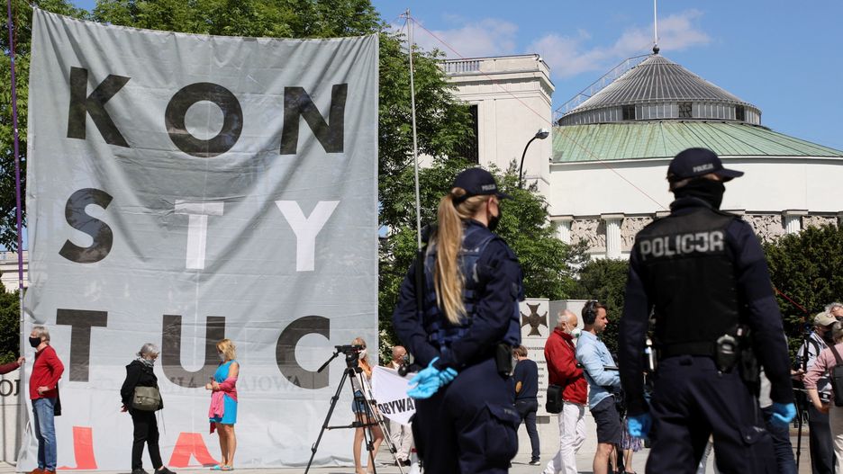 Wybory 2020. Protest Obywateli RP przed Sejmem