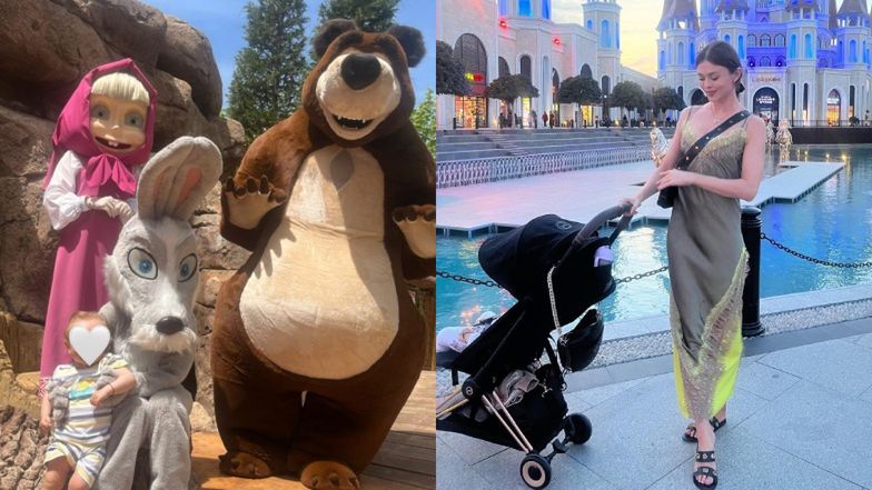 Joanna Opozda z wózkiem za ponad 2 TYSIĄCE złotych podbija turecki park rozrywki: "Vincent jest przeszczęśliwy" (FOTO)