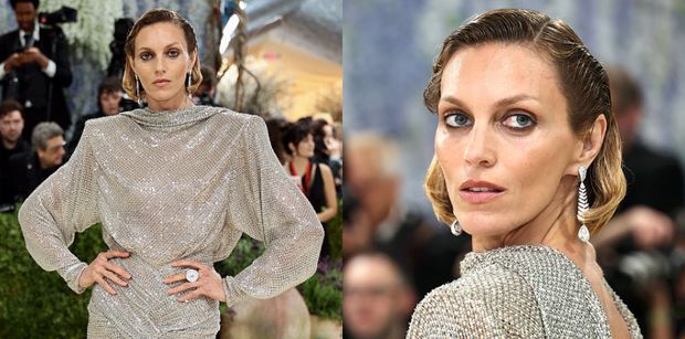 Anja Rubik powróciła na Met Galę po pięciu latach. Spektakularna kreacja od Saint Laurent odsłoniła jej plecy (ZDJĘCIA)