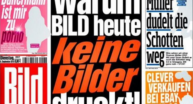 „Bild” w wydaniu bez zdjęć uzasadnia publikowanie drastycznych fotografii