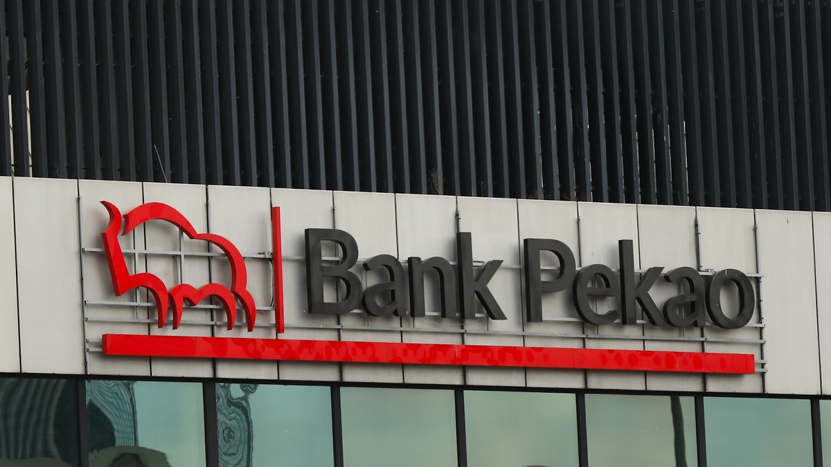 The Bank Pekao logo is seen on the street in Warsaw, Poland, on May 6, 2026. (Photo by Klaudia Radecka/NurPhoto via Getty Images)