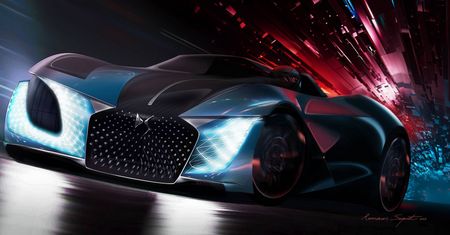 DS X E-tense to koncept elektrycznego supersamochodu. Co tu dużo mówić, jest krzywy