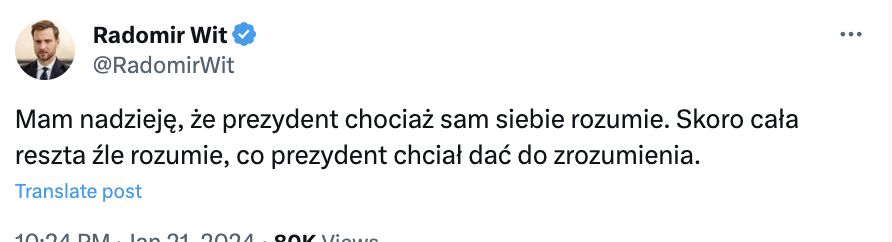 Radomir Wit zakpił z Andrzeja Dudy