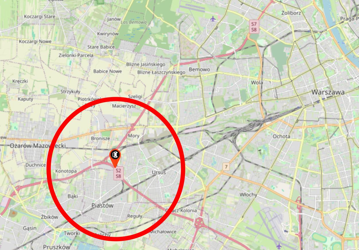 Wypadek na S2 w okolicach miejscowości Konotopa