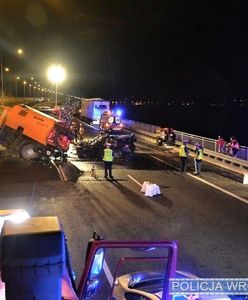 Wrocław. Tragiczny wypadek na AOW. Zginął 39-letni kierowca BMW