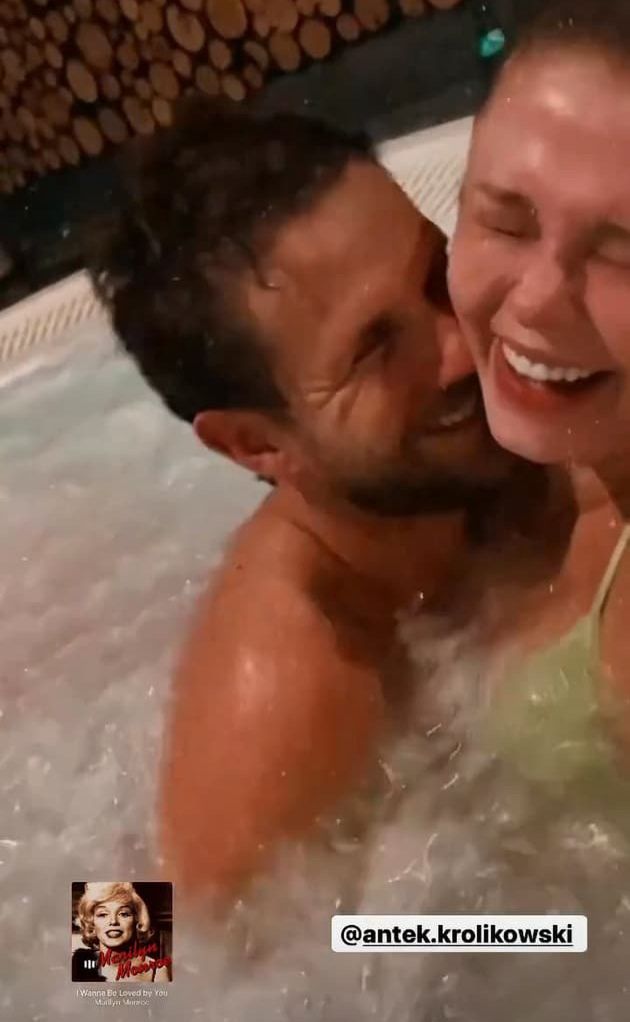 Joanna Opozda i Antoni Królikowski w jacuzzi