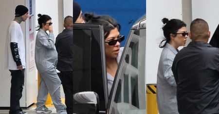 Ciężarna Kourtney Kardashian opuszcza szpital w towarzystwie Travisa. Muzyk wcześniej przerwał trasę koncertową z powodów rodzinnych (ZDJĘCIA)