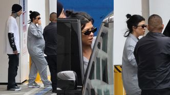 Ciężarna Kourtney Kardashian opuszcza szpital w towarzystwie Travisa. Muzyk wcześniej przerwał trasę koncertową z powodów rodzinnych (ZDJĘCIA)
