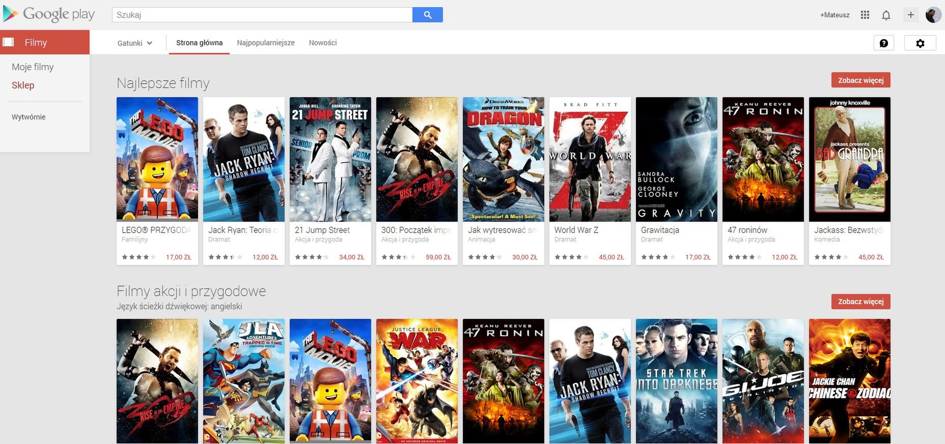 Filmy już dostępne w polskim Google Play. Fajnie, ale lepiej pójść do kina 2