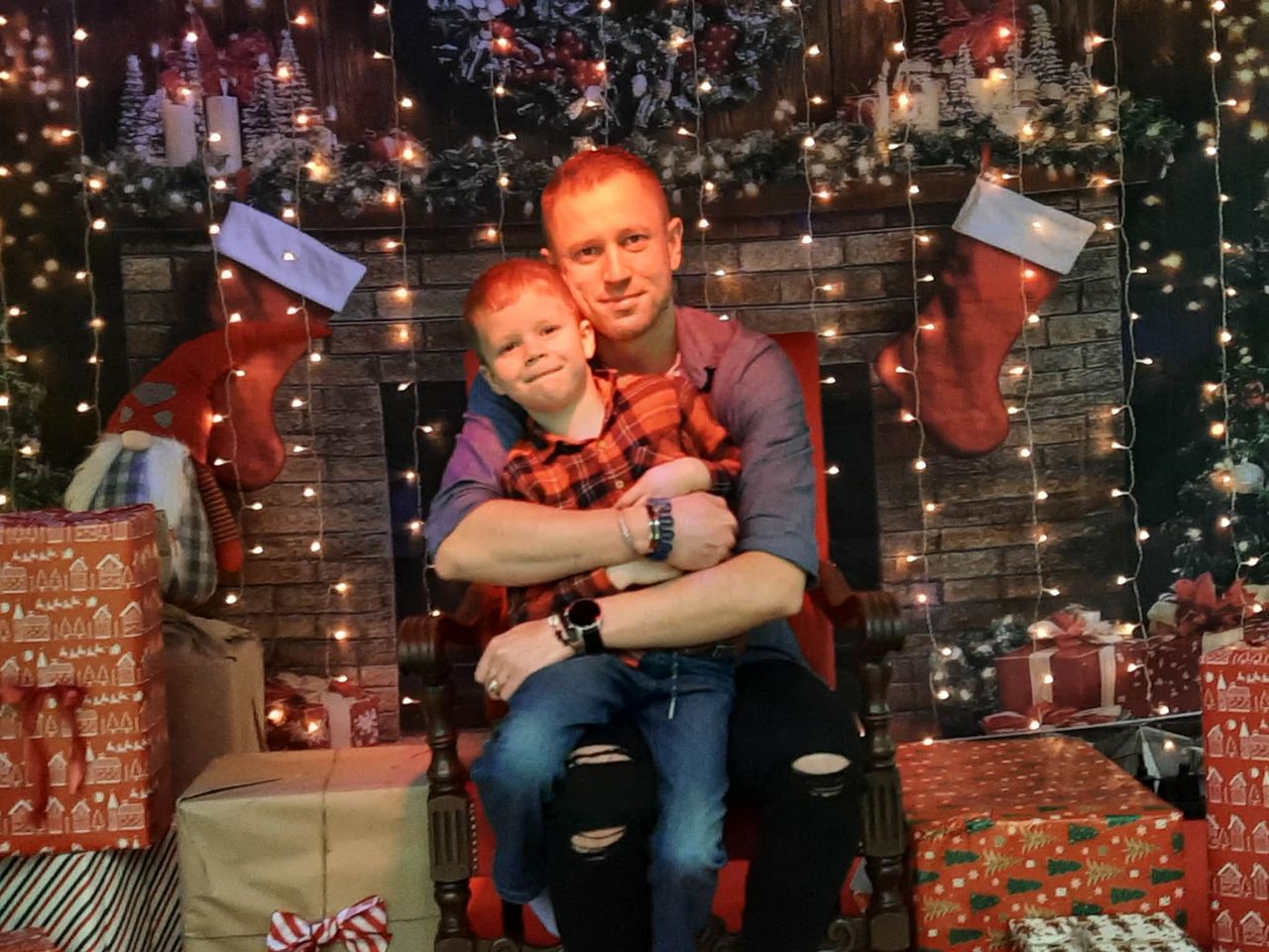 Łukasz Jędrzejewski z synem