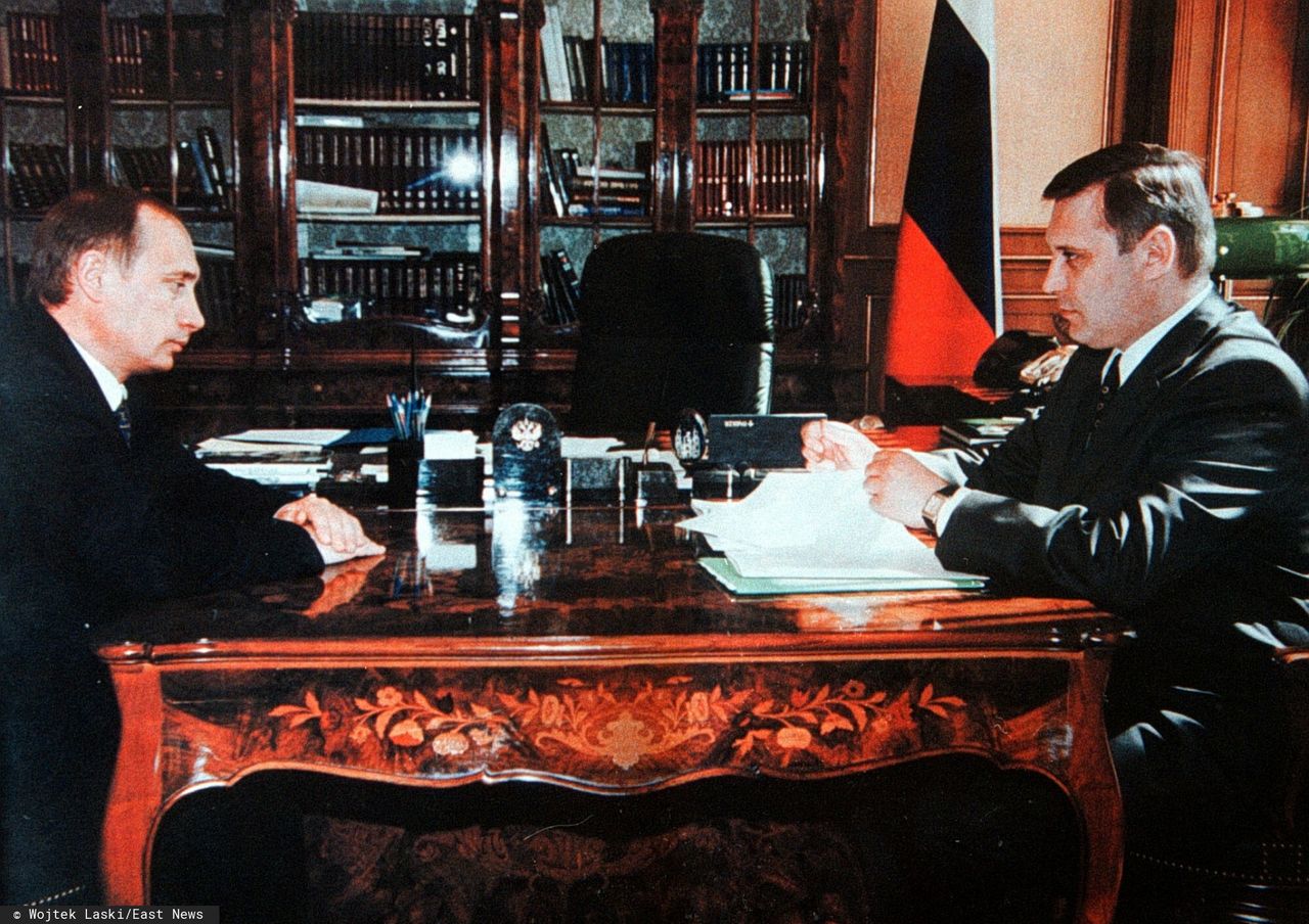 Prezydent Rosji Władimir Putin i premier Rosji Michaił Kasjanow, 1999 r.