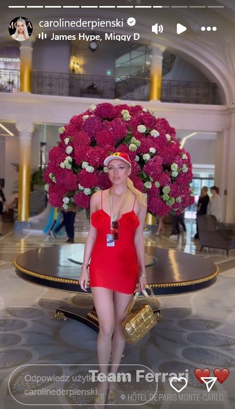 Caroline Derpienski na wyścigach F1 w Monako