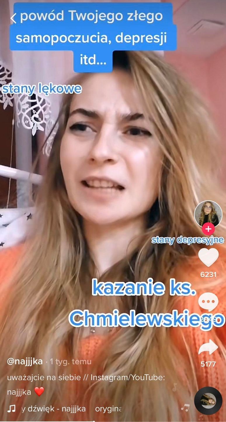 TikTokerka szerzy szkodliwe teorie na temat chorób psychicznych