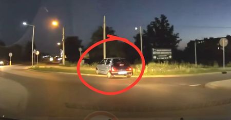 Przez całą drogę jechał wężykiem. Oto co się stało na rondzie