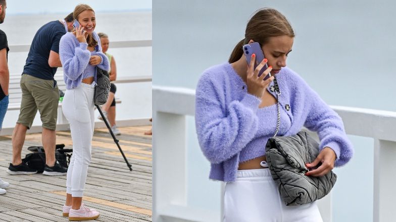 Oliwia Bieniuk na molo w Sopocie