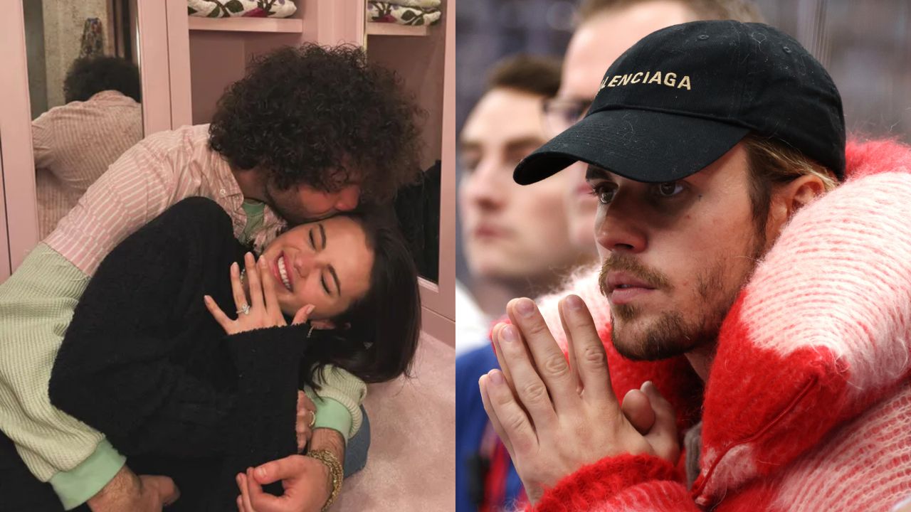 How did Justin Bieber react to Selena Gomez's engagement?