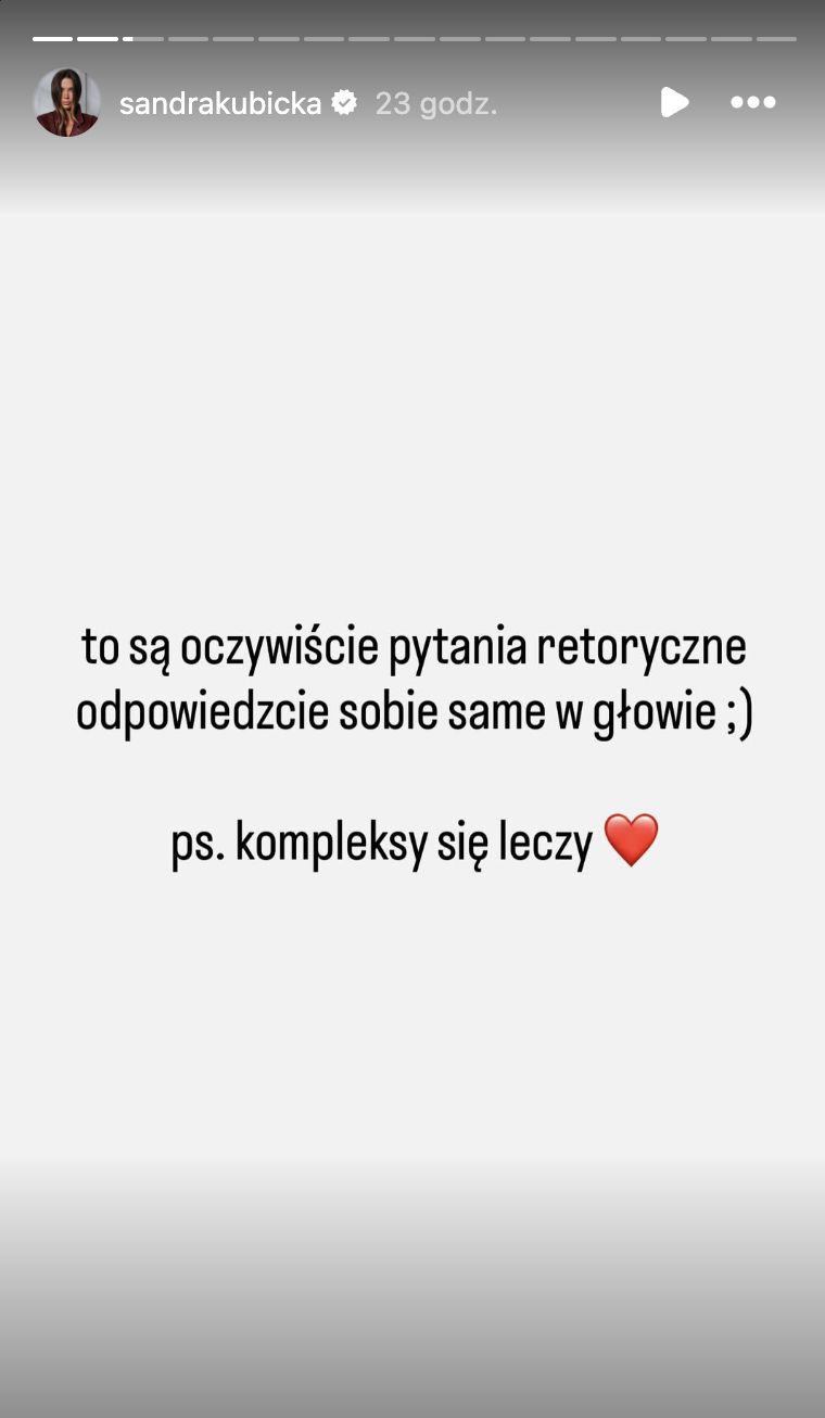 Sandra Kubicka odpowiada hejterom