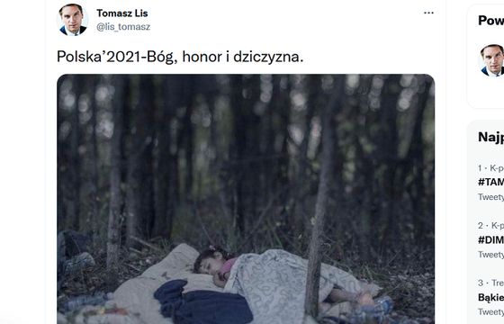 Tomasz Lis we wpisie o „Polsce 2021” dodał zdjęcie 5-letniej Syryjki zrobione 6 lat temu w Serbii