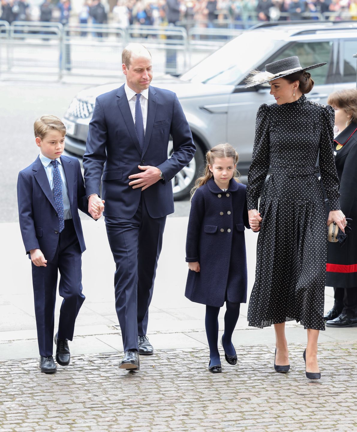 Książę George, książę William, księżniczka Charlotte, księżna Kate