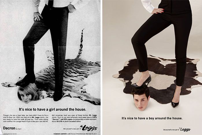 Fotograf odwrócił role w seksistowskich reklamach z połowy XX wieku. Dzisiaj zdecydowanie by nie przeszły