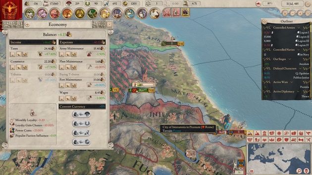 Imperator: Rome - ekonomia