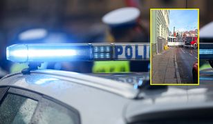 Szczecin: tramwaj wypadł z szyn i uderzył w kamienicę. Trzy osoby poszkodowane