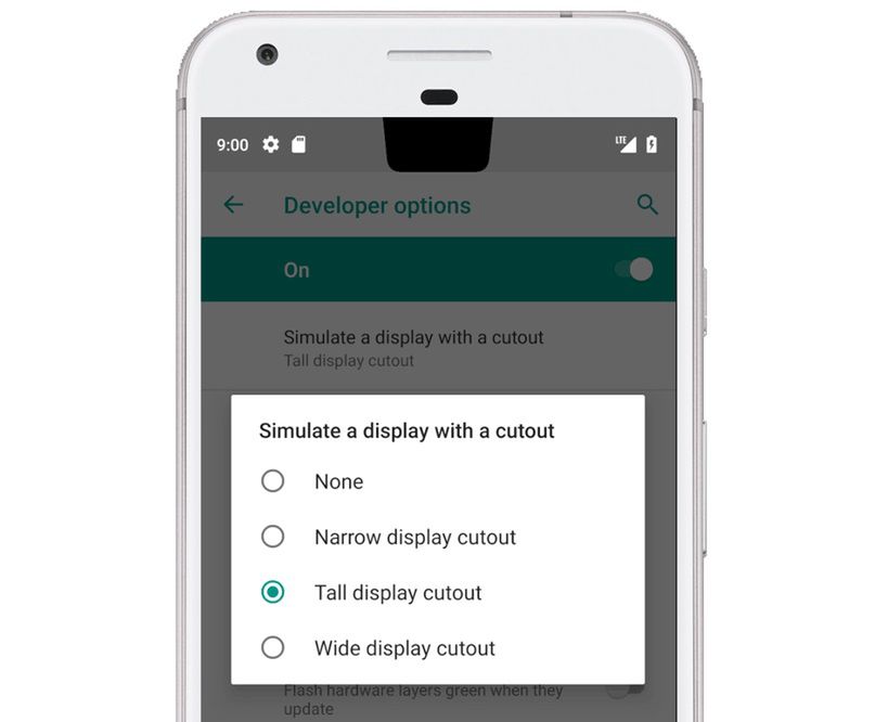 Android P z lepszą obsługą ekranów z wycięciami
