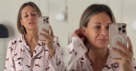 Małgorzata Rozenek bez makijażu i w piżamce w jamniczki pozdrawia fanów o poranku. Wciąż perfekcyjna? (ZDJĘCIA)