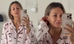 Małgorzata Rozenek bez makijażu i w piżamce w jamniczki pozdrawia fanów o poranku. Wciąż perfekcyjna? (ZDJĘCIA)