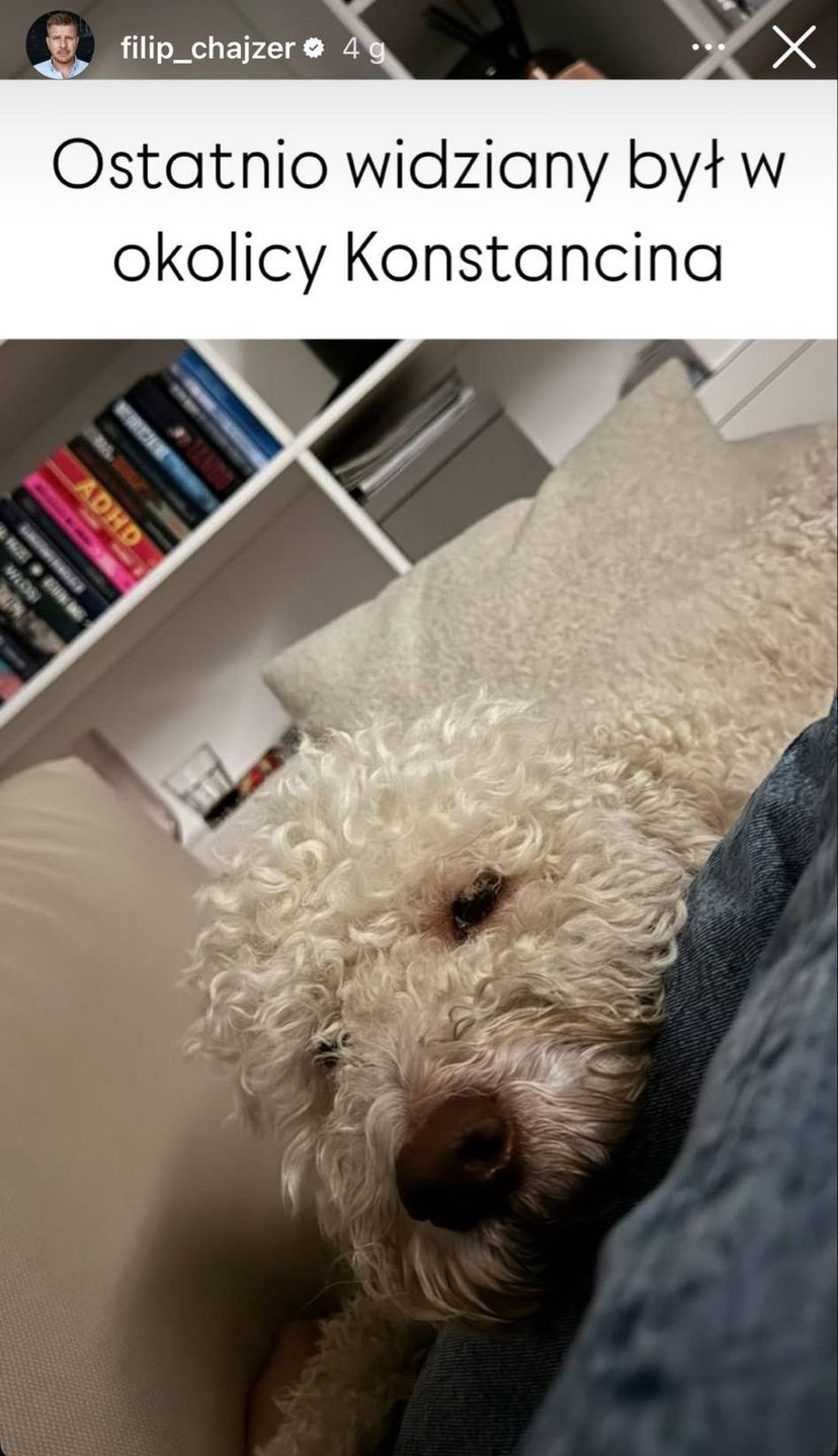 Wpis Filipa Chajzera na Instagramie