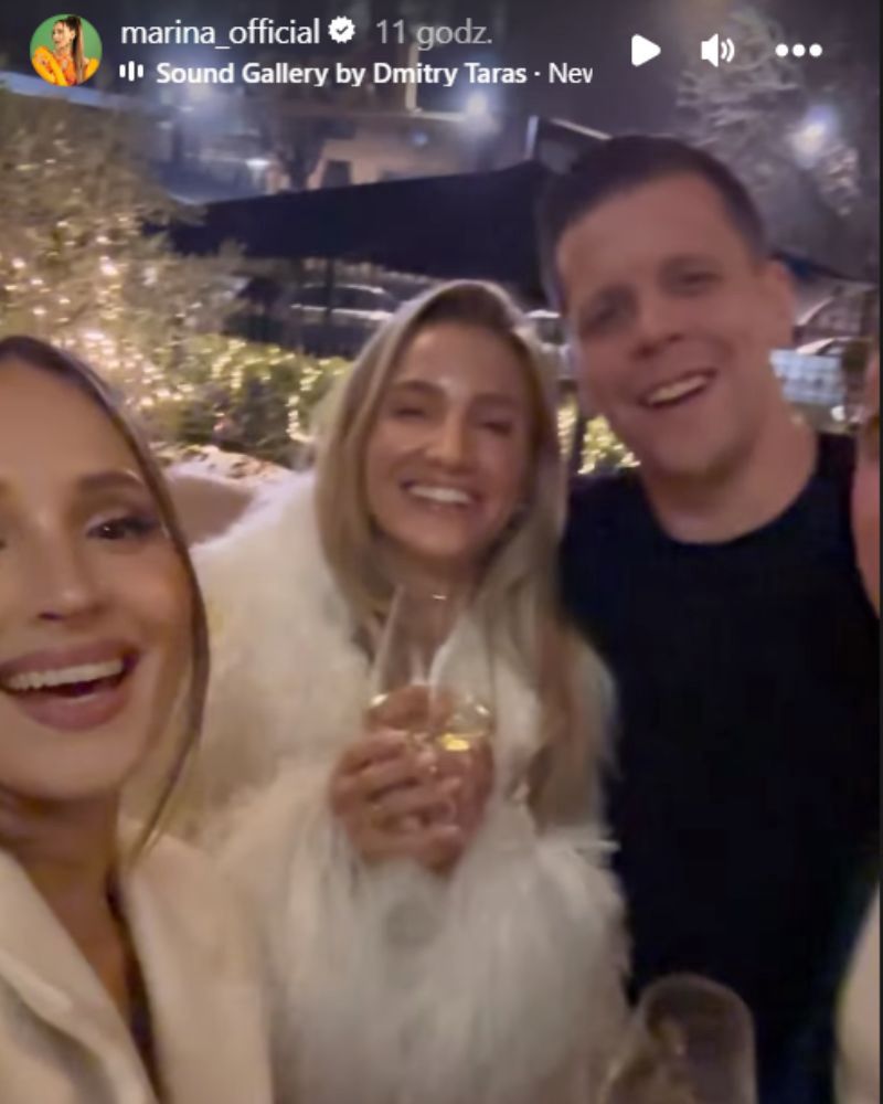 Agata Sieramska w towarzystwie przyjaciół