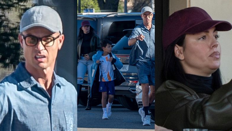 Cristiano Ronaldo i Georgina Rodriguez pędzą z synem na lunch