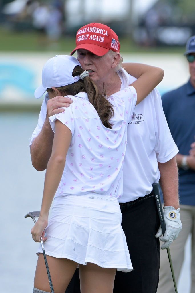 Donald Trump with his granddaughter Kai