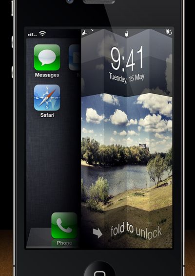 Fold to unlock - świetna koncepcja odblokowywania iOS-a 3