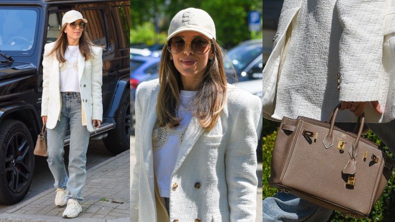 Ewa Chodakowska uzbrojona w torebkę za 130 tysięcy złotych opuszcza mercedesa wartego MILION (ZDJĘCIA)