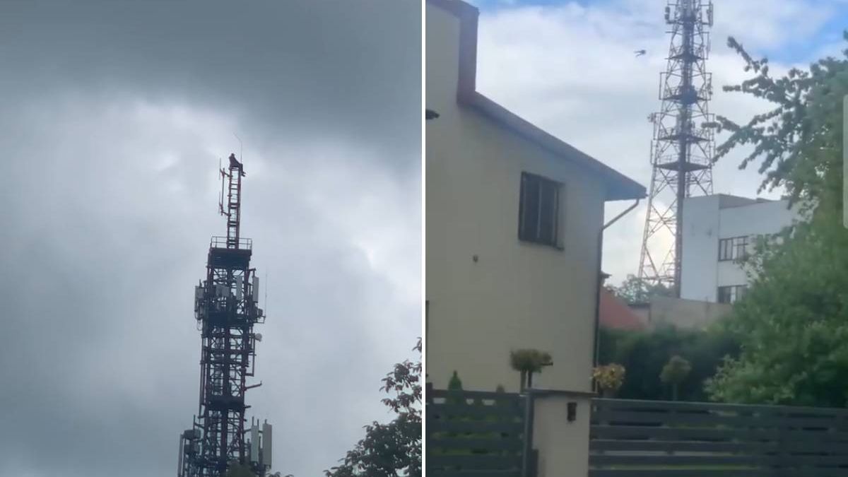 Skoczył w wieży telekomunikacyjnej w Zamościu