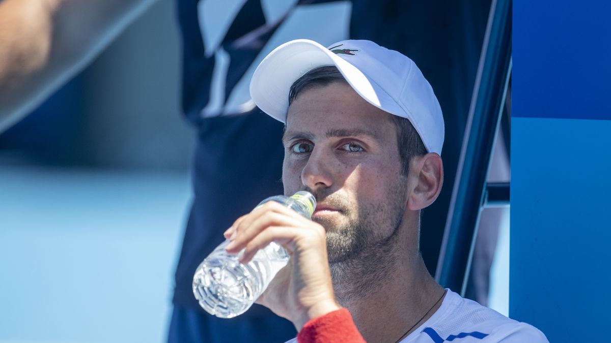 The Olympic Games-Tokyo 2020TOKYO, JAPAN - JULY 22: Novak Djokovic of Serbia while practicing on Centre Court at Ariake Tennis Park in preparation for the Tokyo 2020 Olympic Games on July 22, 2021 in Tokyo, Japan. (Photo by Tim Clayton/Corbis via Getty Images)Tim Clayton - Corbisolympic, games, olympic games, covid 19, 2020 summer olympics-tokyo, tokyo-japan, sports person