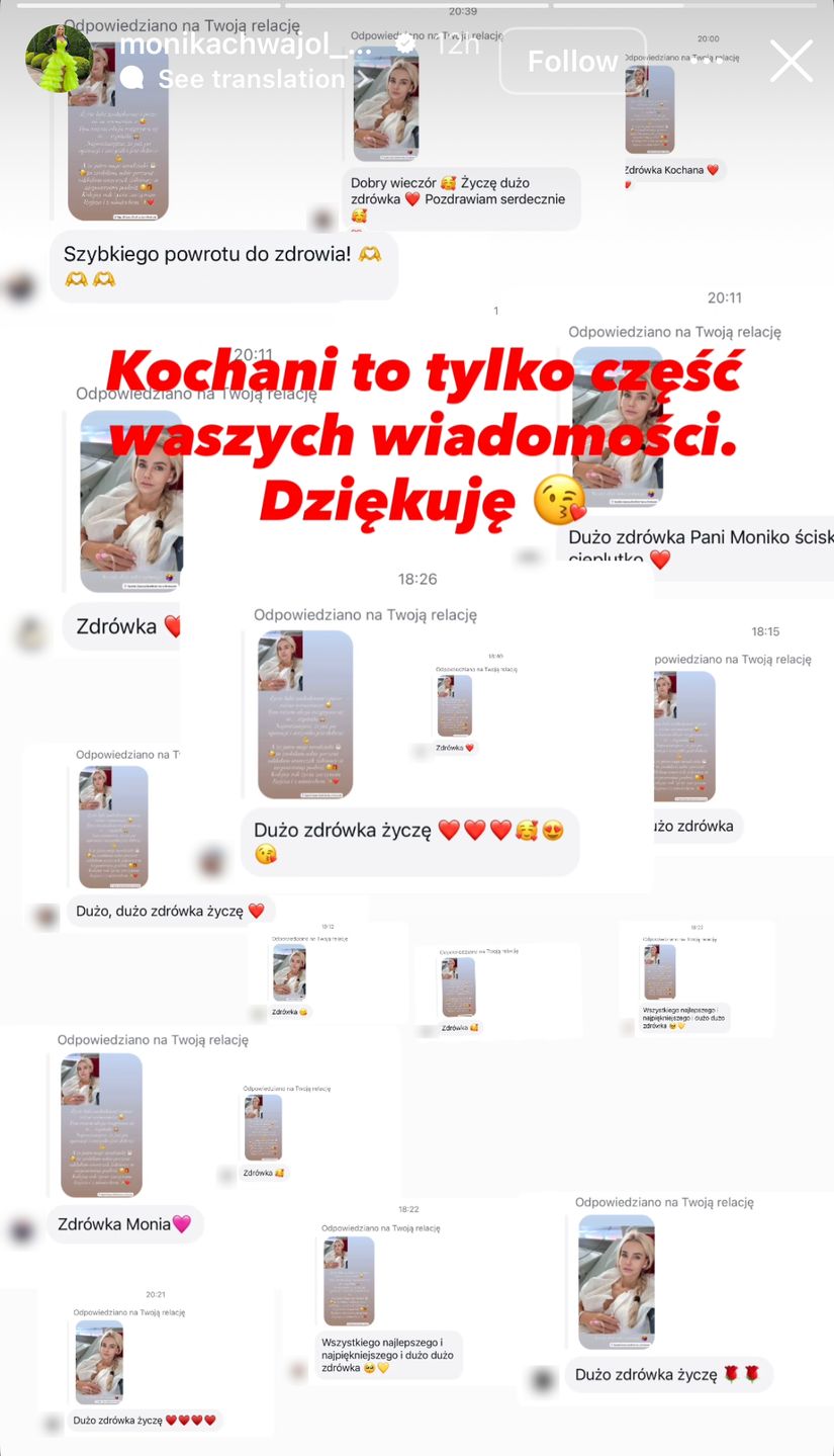 Monika Chwajoł trafiła do szpitala