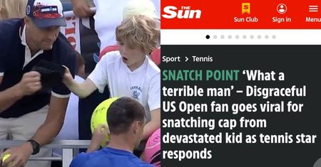 Mężczyzna, który UKRADŁ czapkę chłopcu na US Open, stał się naczelnym wrogiem zagranicznych mediów: "Co za OKROPNY człowiek"