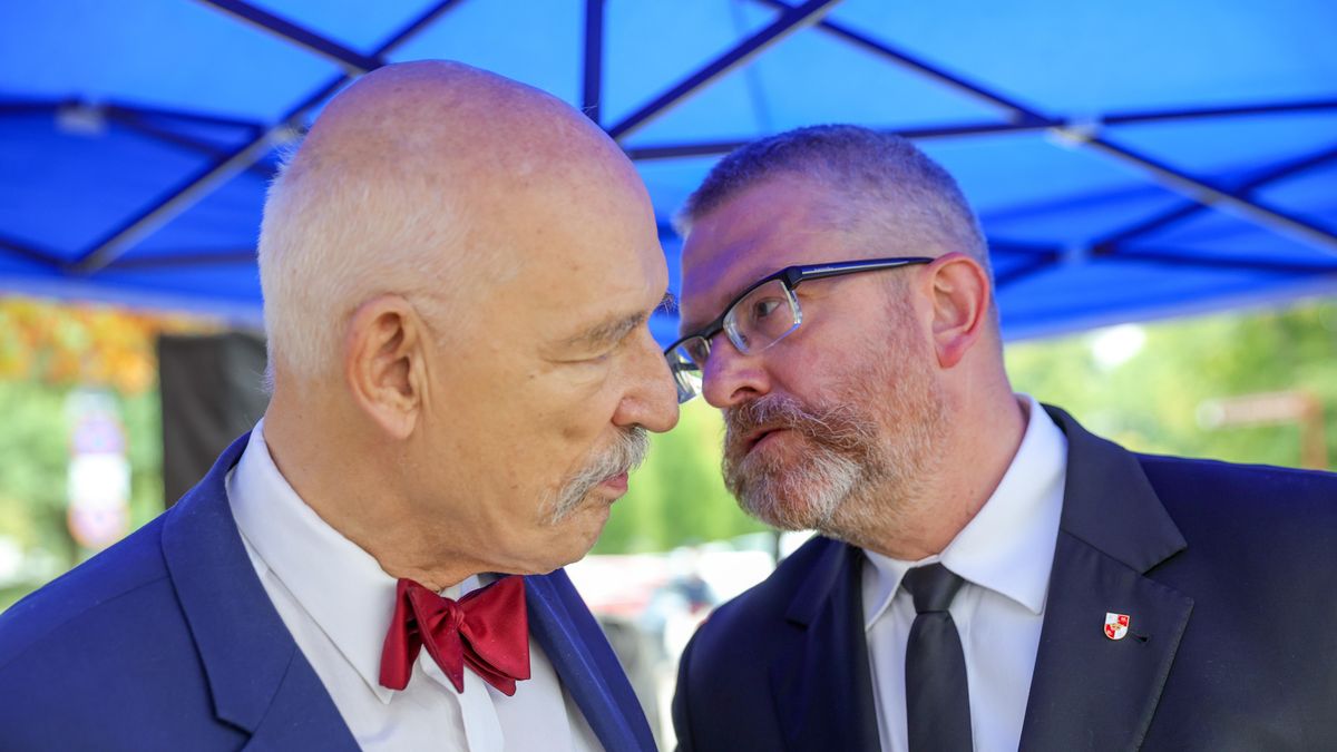 Założyciel kilku Janusz Korwin-Mikke i europoseł Grzegorz Braun 