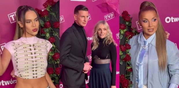 Cleo, Blanka oraz Agnieszka Woźniak-Starak z Łukaszem Kadziewiczem stroją miny na ramówce TVP (WIDEO)