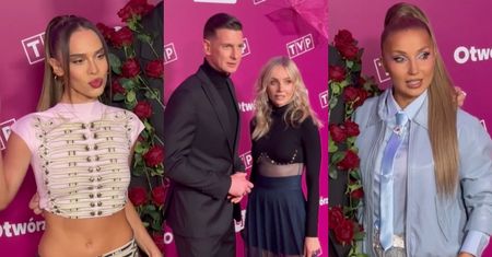 Cleo, Blanka oraz Agnieszka Woźniak-Starak z Łukaszem Kadziewiczem stroją miny na ramówce TVP (WIDEO)