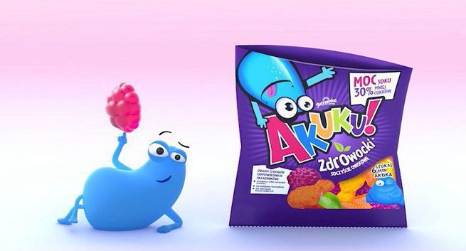 Żelki Akuku! Zdrowocki reklamowane w telewizji