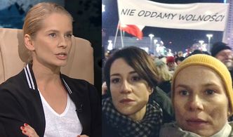 Cielecka tłumaczy się z "żydowskiego dziecka w czasie okupacji": "Wracając ze znaczkiem KOD czułam BARDZO NEGATYWNE EMOCJE"