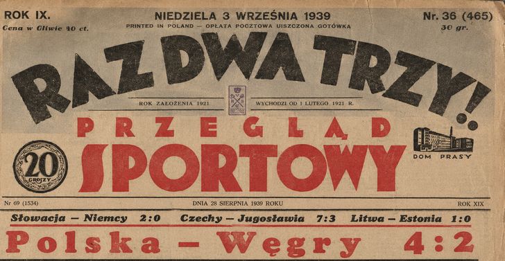 Ostatnie zawody. Sport kilka dni przed wybuchem wojny