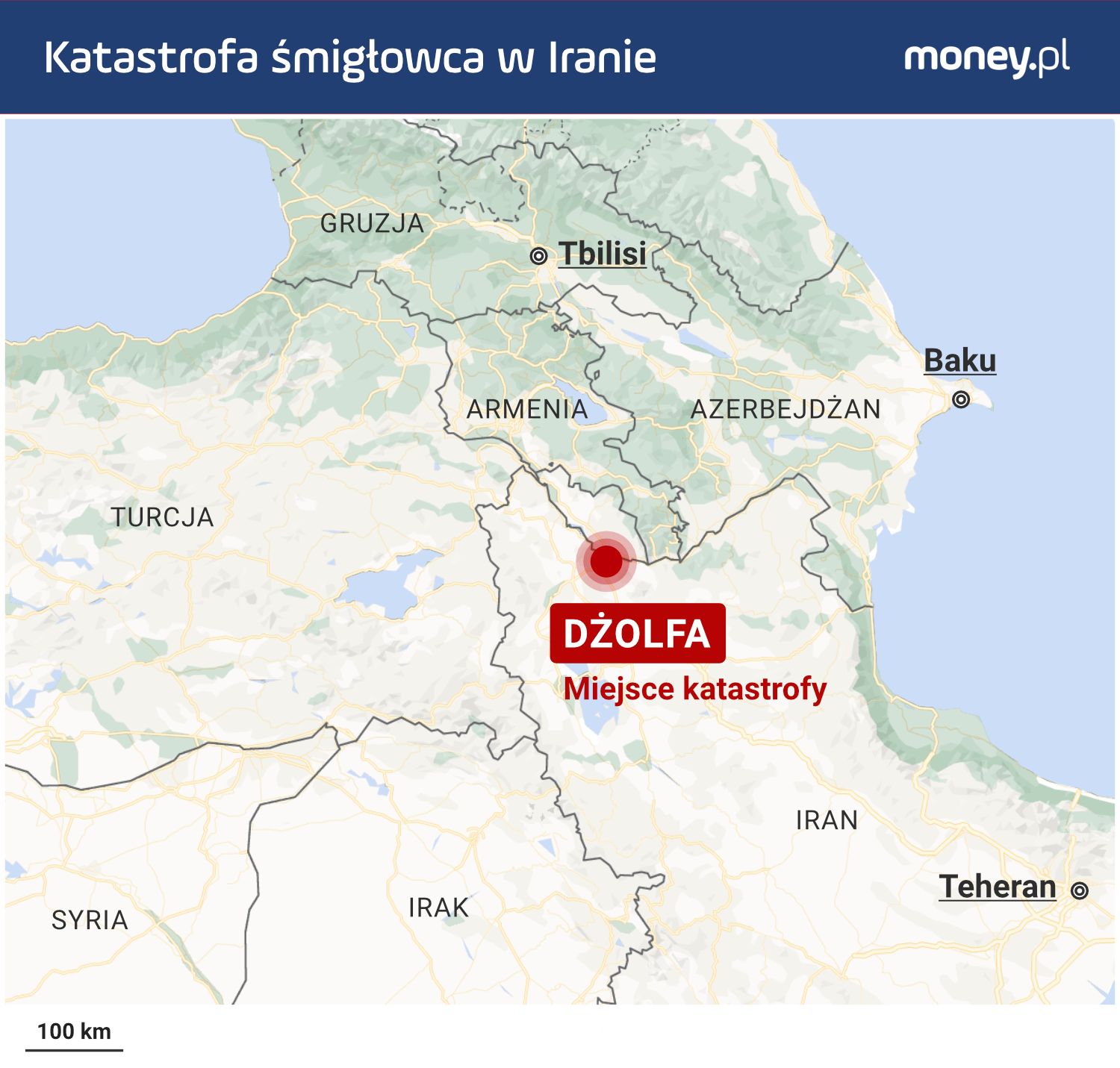 Katastrofa śmigłowca w Iranie