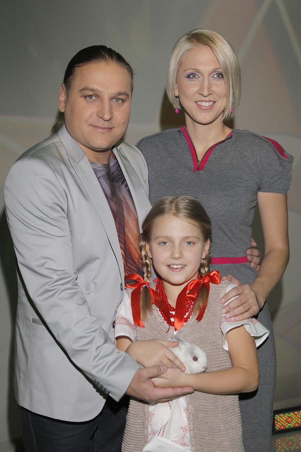 Maja Golec z rodzicami