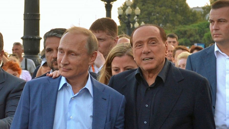 Władimir Putin i Silvio Berlusconi w Jałcie na Krymie w 2015 r.