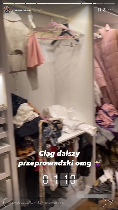 Julia Wieniawa relacjonuje przeprowadzkę do nowego mieszkania na Żoliborzu